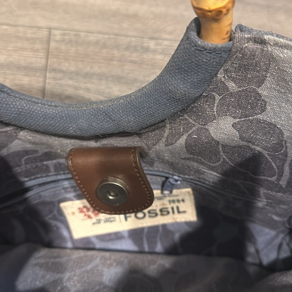 Fossil canvas tote bamboo round handles - Picture 11 of 15
